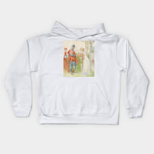 Lisana and Margon by Carl Larsson Kids Hoodie